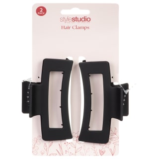 Style Studio Hair Clamps 2pk - Black