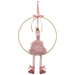 Hanging Plush Flamingo Hoop