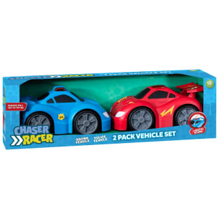 Super Vehicle Set Light & Sound Red and Blue Car