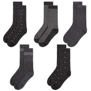 Men's Socks 5pk - Black & Grey
