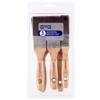 Johnstone's Wooden Paint Brush Set 5pk