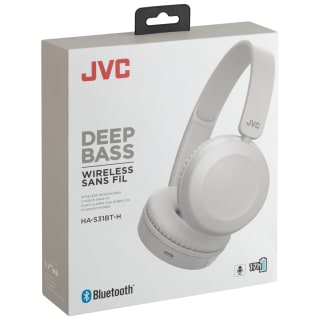 JVC Deep Bass Bluetooth Headphones - White