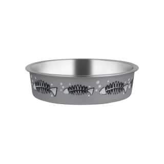 Shallow Cat Bowl - Fish Bone