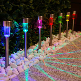 Eveready Solar Powered Post Lights 8pk - Multicolour