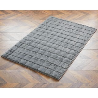 Grid Faux Fur Rug 100 x 150cm - Grey