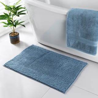 Signature Microfibre Noodle Bath Mat - Blue