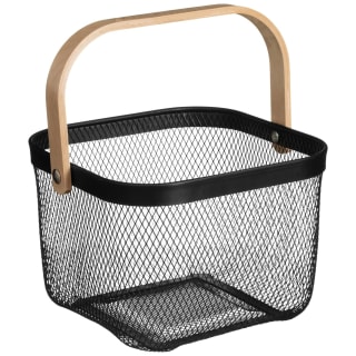 Mesh Storage Basket with Bamboo Handle