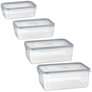 Clip Top Food Containers 4pk - Grey