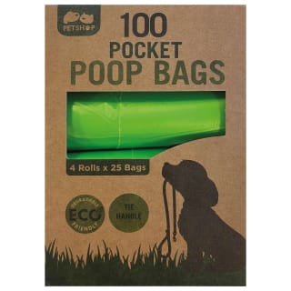 Pet Shop Degradable Pocket Poop Bags 100pk
