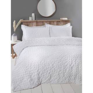 Loft Studio Lara Seersucker King Duvet Set - White