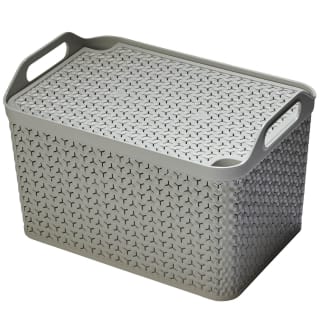 Large Urban Basket with Lid - Grey