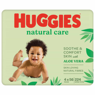 Huggies Natural Care Baby Wipes 4 x 56pk