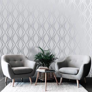 Amelie Geometric Grey Wallpaper
