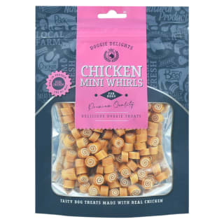 Doggie Delights Dog Treats 125g - Mini Chicken Whirls