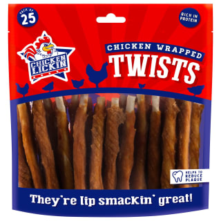 Chicken Lickin Wrapped Twists Dog Treats 25pk