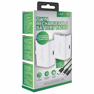 Venom Xbox Series X Twin Rechargeable Battery Pack - White