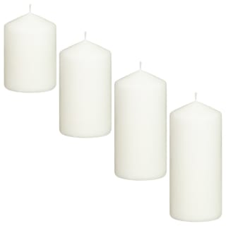 Simply Everyday Unscented Pillar Candles 4pk