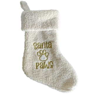 Winter Paws Pets Christmas Pet Stocking - White