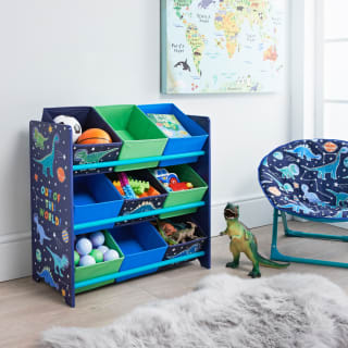 Glow in the Dark Dinosaur 9 Tub Storage Drawers
