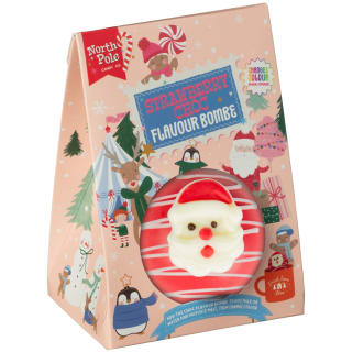 Colour Changing Hot Chocolate Bombe 40g - Strawberry