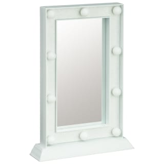 Glitter LED Table Mirror - White