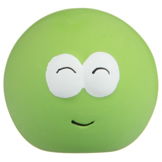 Woof & Co Funny Face Squeaky Ball - Green