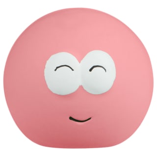 Woof & Co Funny Face Squeaky Ball - Pink