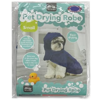 Small Pet Drying Robe - Blue