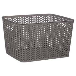 Large Chevron Plastic Basket - Grey