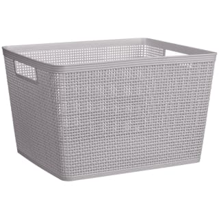 Linen Rectangular Storage Basket Large - Grey