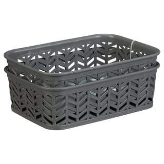 Mini Chevron Baskets 2pk - Grey
