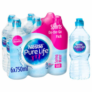 Nestle Pure Life Spring Water 6 x 750ml
