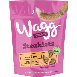 Wagg Steaklets Steak Bites 125g - Beef & Cheese