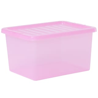 Translucent Storage Box 31L - Pink