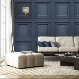 Amara Panel Wallpaper - Navy