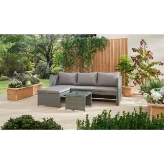 Rattan Effect Garden Dining Set B&m Seater Rattan Rattan Cube