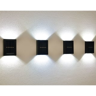 Solar Powered Up-Down LED Wall Light 4pk - White
