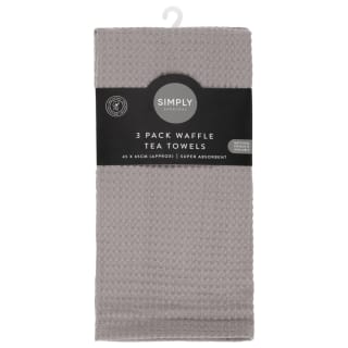 Simply Everyday Waffle Tea Towels 3pk - Grey