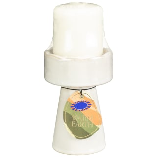 Warm Earth Ceramic Candle Holder with Candle