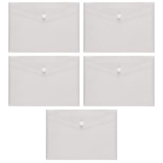 A5 Popper Wallets 5pk - Clear