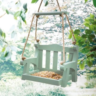 Wilde & Oakes Swing Bench Bird Feeder - Green