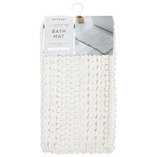 Retreat Knitted Bath Mat 50 x 80cm - White