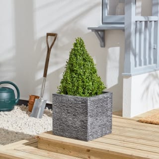 Small Square Planter - Pewter