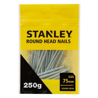 Stanley Round Head Nails 75mm 250g