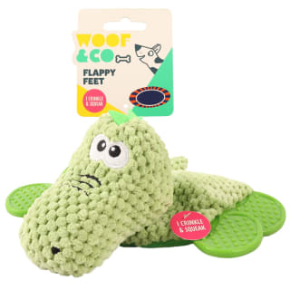 Flappy Feet Puppy Toy - Crocodile