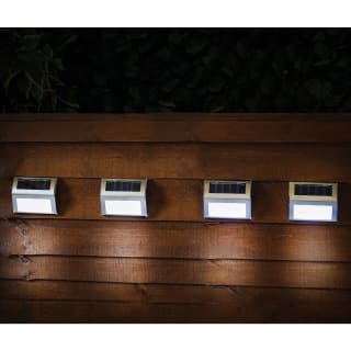 Solar Powered Stainless Steel Fence Lights 4pk