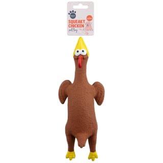 Simply Pet Squeaky Latex Chicken Dog Toy