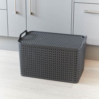 Extra Large Urban Basket With Lid - Charcoal