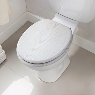 Addis White Wooden Toilet Seat