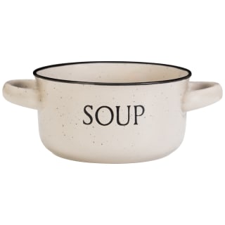 Soup Bowl with Handles - Cream